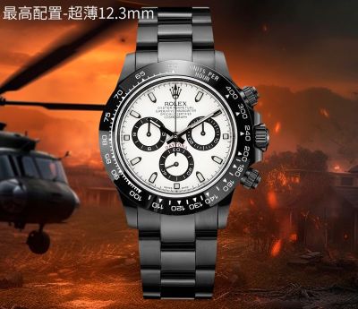 ROLEX Daytona Swiss Replica 40*12.3MM 904L Steel 7750 Movement White Watch